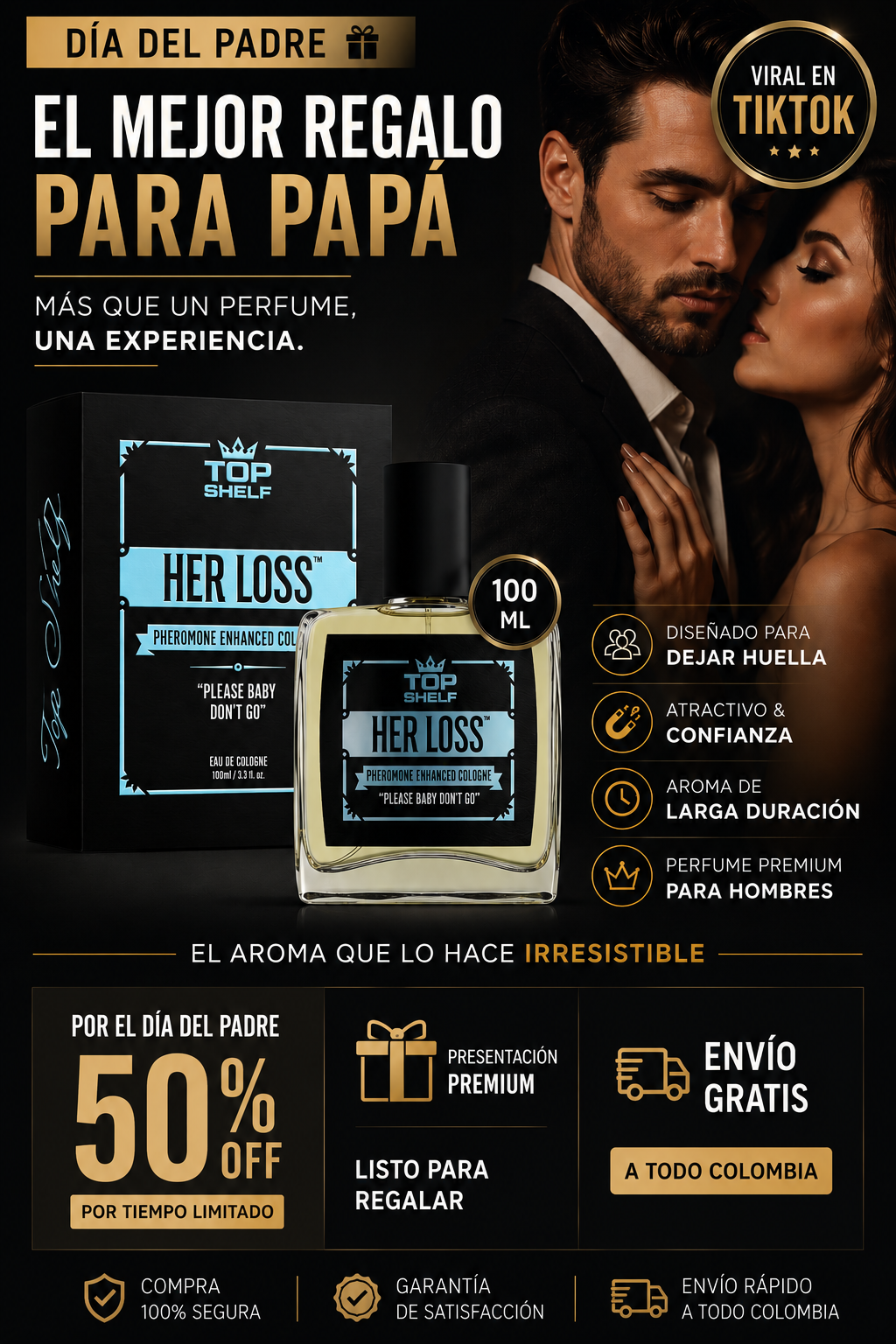 ✨ Her Loss Pheromone Cologne 100ml – Elegancia, Confianza y Atracción ✨