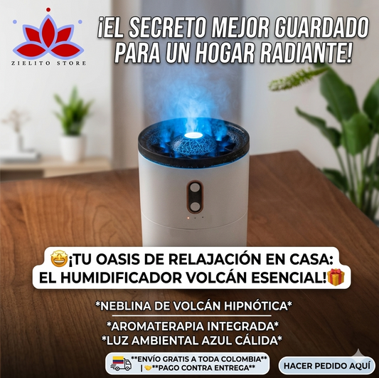 🌋✨ Humidificador Volcán Difusor Aromático ✨🌋