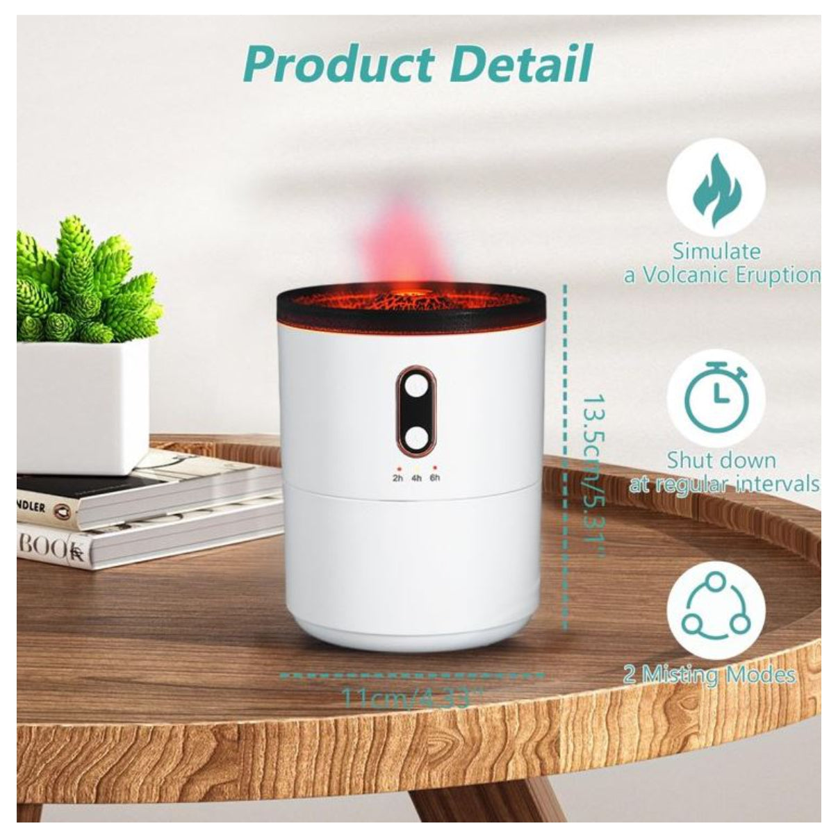 🌋✨ Humidificador Volcán Difusor Aromático ✨🌋