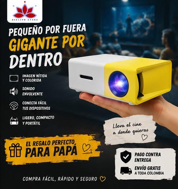 📽️✨ Mini Proyector LED YG300 – Tu Cine en Casa ✨🎬